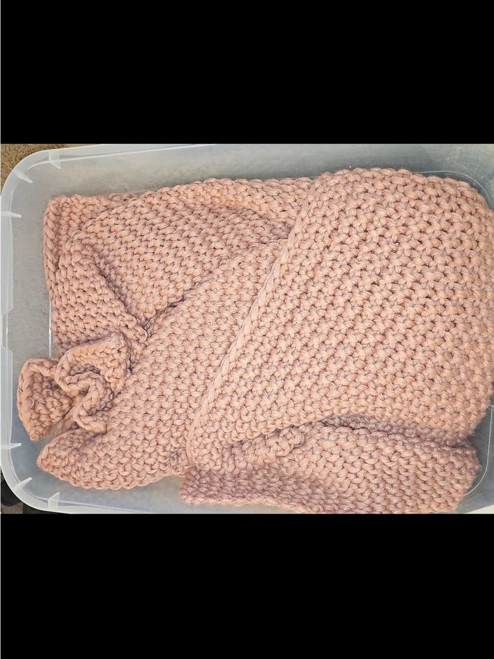 Casaluna Chunky Knit Throw Blanket in Dusty Pink